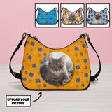 Custom Pet Face Lady PU Cross-body Bag With Chain Decoration Shoulder Bag for Women with 2 Removable Straps