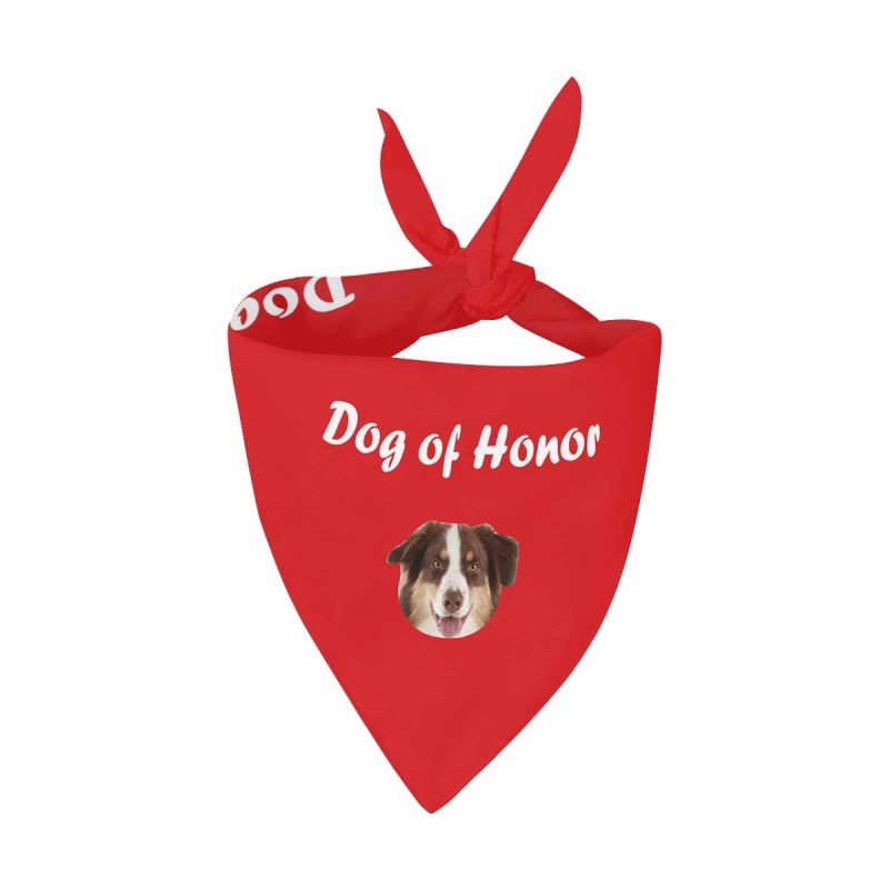 Custom Dog Face Pet Bandana Dog of Honor