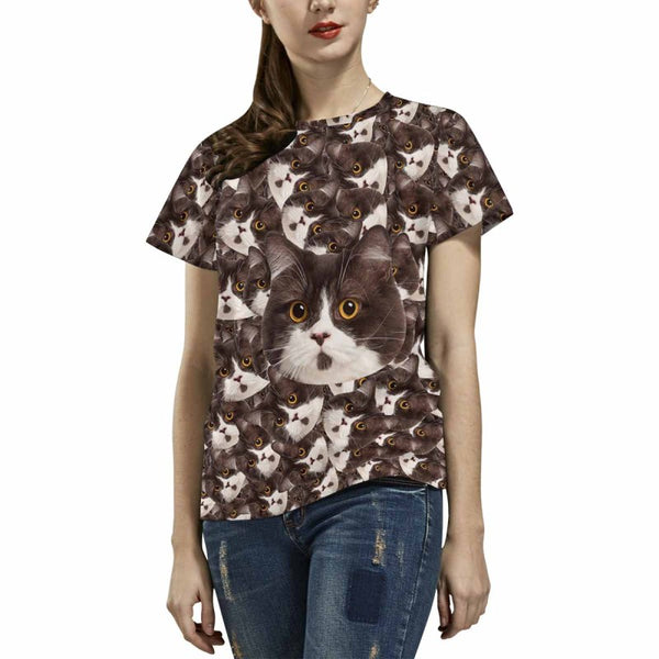 Custom Face Smash Shirt Personalized Women's All Over Print T-shirt