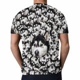 Custom Pet Face Smash Shirt with Pictures Men's All Over Print T-shirt