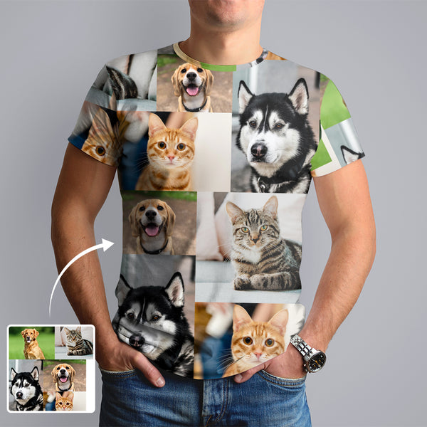 Custom Photo T-Shirt Personalized The Memories All Over Print T-shirt for Men and Women