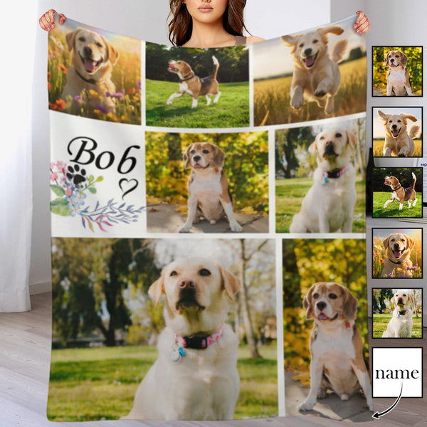 Custom Photo&Name My Love Ultra-Soft Micro Fleece Blanket, Customized Throw Blanket