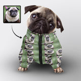 Custom Photo Pet Sweatshirt With Zipper Personalized Pet Clothes For Dog Cat