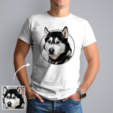 Custom Pet Face T-shirt for Pet Lover Men's All Over Personalized Pictures Shirts