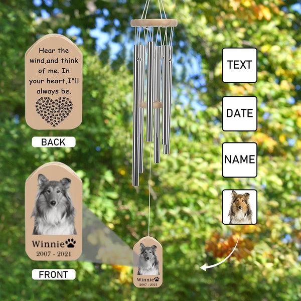 Custom  Loss Poem Wind Chime Personalized Pet Loss Memorial Gift