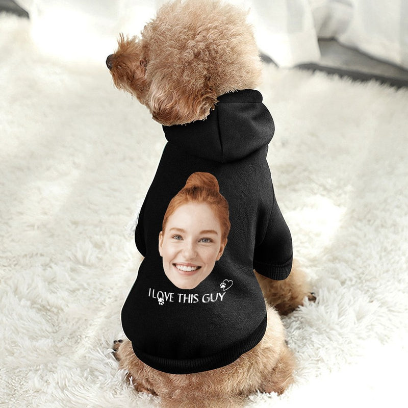 Custom Face Dog Hoodie Dog Warm Jacket Cat Apparel Dog Shirt Dog Clothes for Puppy Cat Sweaters