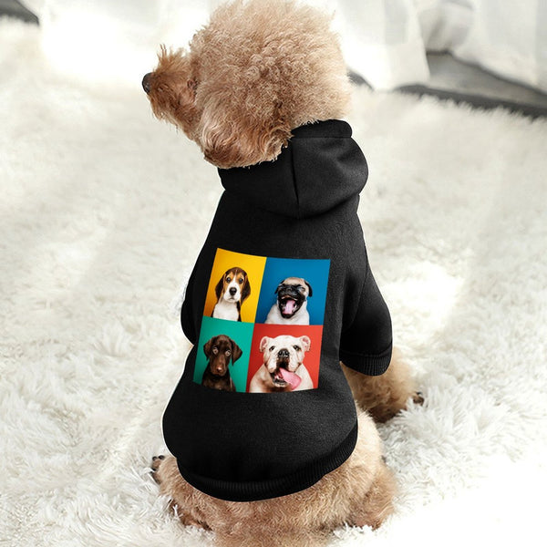 Custom Photos Dog Hoodie Dog Warm Jacket Cat Apparel Dog Shirt Dog Clothes for Puppy Cat Sweaters