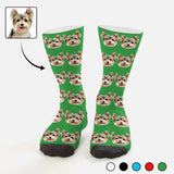 [Made In USA]Custom Face Photo Various Colors Sublimated Crew Socks Personalized Picture Socks Unisex Gift for Men Women