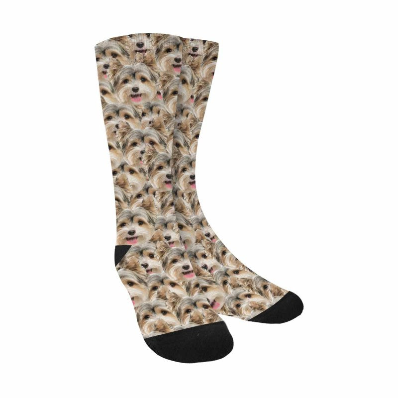 Personalised Socks with Dog Face Funny Printed Photo Pet Socks Custom Sublimated Crew Socks