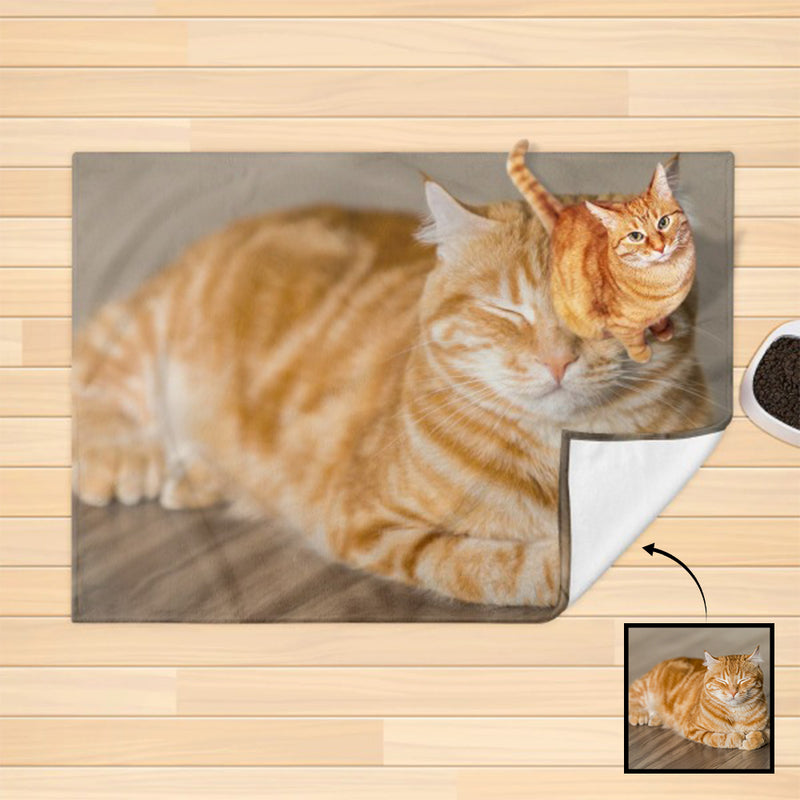 Custom Photo Packable Flannel Blankets Personalized Gift for Pet Lover Gift