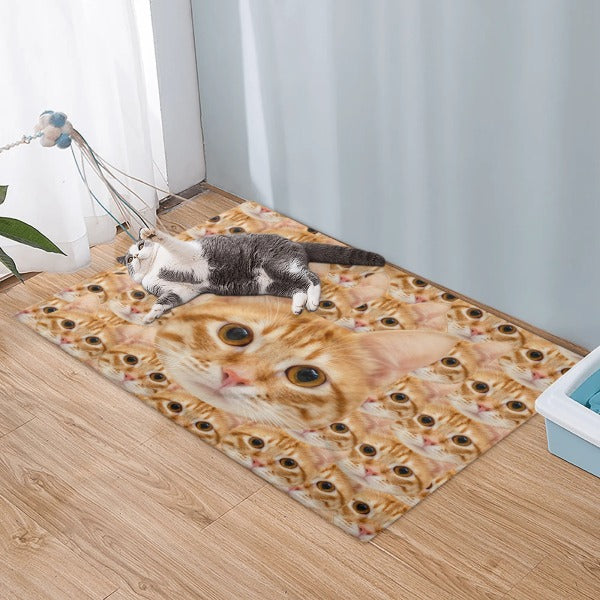 Custom Face Seamless Packable Flannel Blankets Personalized Gift for Pet Lover Gift