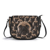 Custom Pet Face PU Leather Saddle Bag Saddle Bag for Women Shoulder Bag Crescent Purse Trendy Crossbody Bag