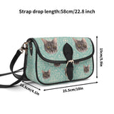 Custom Pet Face PU Leather Saddle Bag for Women Shoulder Bag Crescent Purse Bag