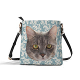 Custom Pet Face Leather Bucket Tote Bag For Women Medium Hobo Shoulder Purse And Handbags