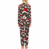 Discount - limited time Custom Face Seamless Christmas Hat Sleepwear Personalized Family Slumber Party Matching Long Sleeve Pajamas Set