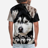 Custom Face Funny Dog Tee Put Your Dog on A Shirt Design Men's All Over Print T-shirt