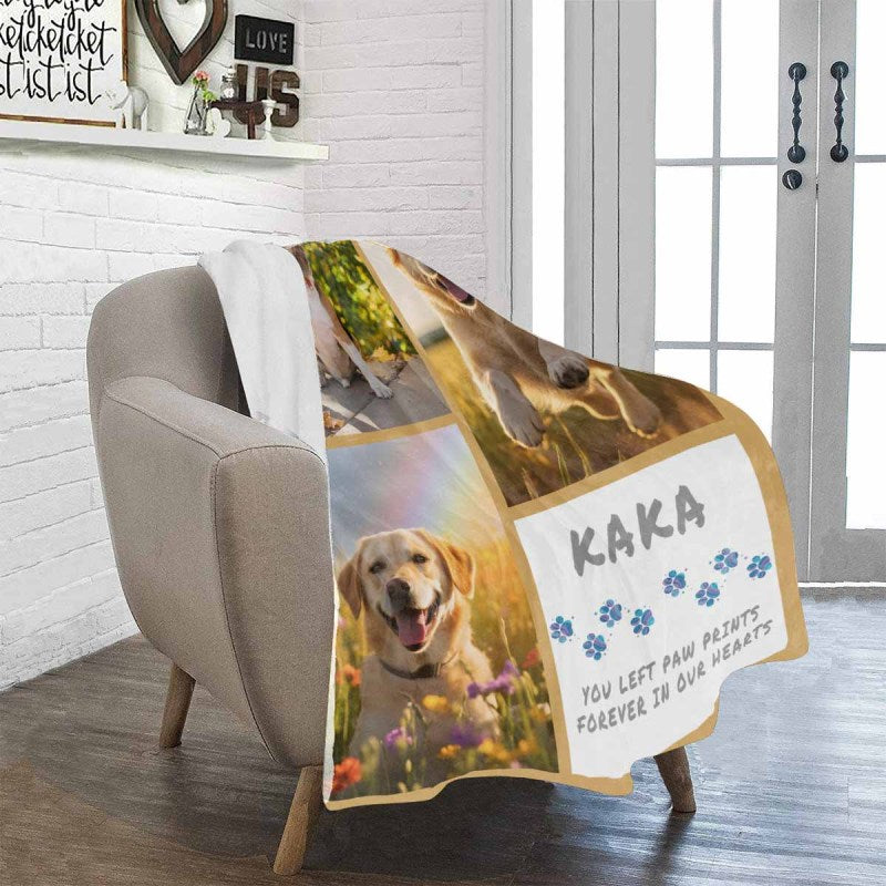 Custom Photo&Name My Sweet Dog Ultra-Soft Micro Fleece Blanket, Customized Throw Blanket