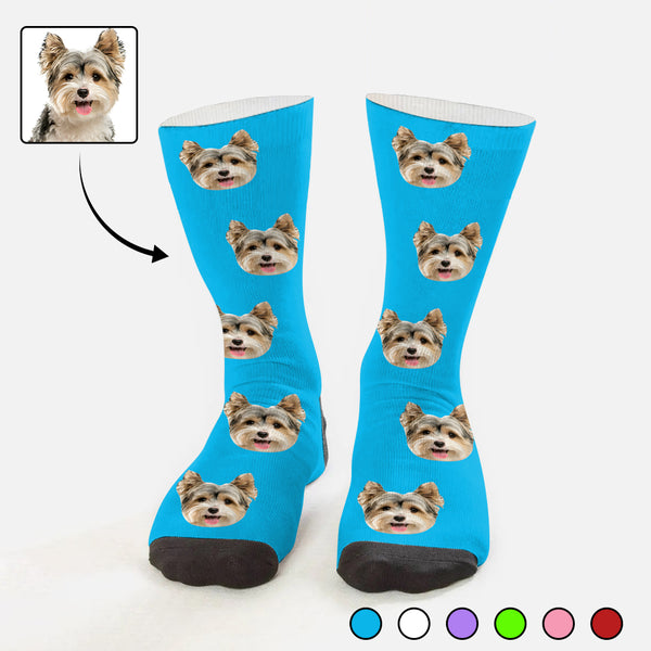 Socks with Face Print Your Picture Personalized Sublimated Crew Socks Unisex Gift for Men Women