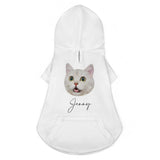 Custom Face With Name Pet Hoodie Personalized Pet Clothes Dog Cat Hoodie