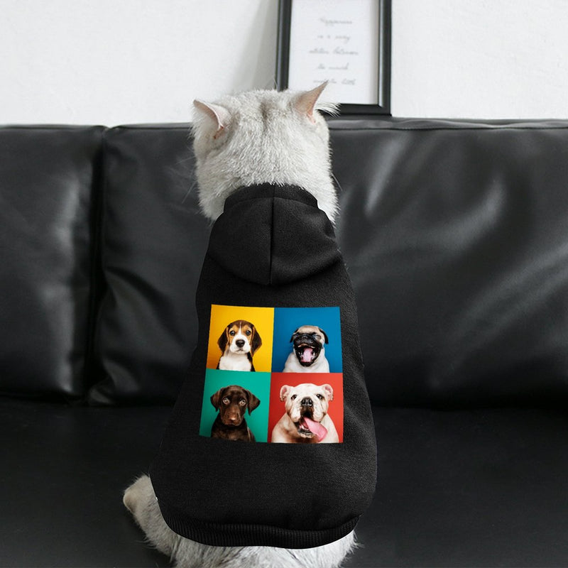 Custom Photos Dog Hoodie Dog Warm Jacket Cat Apparel Dog Shirt Dog Clothes for Puppy Cat Sweaters