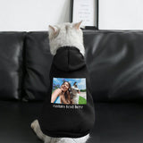 Custom Photo&Text Dog Hoodie Dog Warm Jacket Cat Apparel Dog Shirt Dog Clothes for Puppy Cat Sweaters