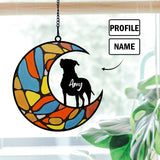 Custom Name Profile Dog Memorial Suncatcher Cloud Shape Acrylic Window Hanging Ornament Loss of Pet Sympathy Gift