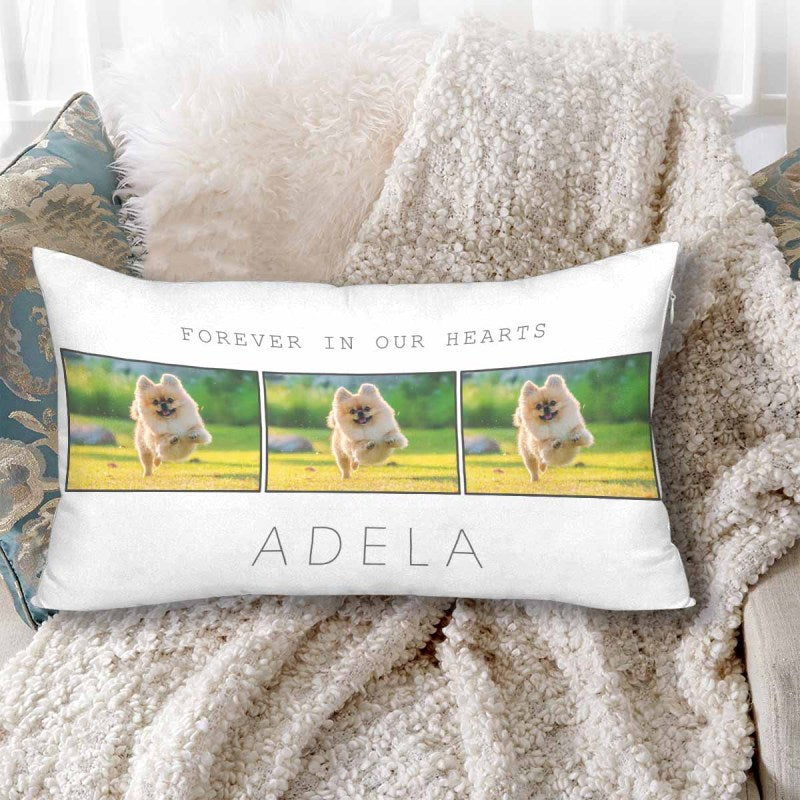 Custom Photo&Name Forever Pillow Case Personalized Pet Collage Pillow Cover