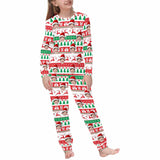 [Discount - limited time] Custom Face Trees Christmas Hat Trees  Sleepwear Personalized Family Slumber Party Matching Long Sleeve Pajamas Set