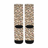 Personalised Socks with Dog Face Funny Printed Photo Pet Socks Custom Sublimated Crew Socks