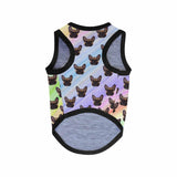 Personalized Pet Clothes Dog T Shirt Custom Face Rainbow Pattern Pet Tank Top Dog Clothing With Your Photo