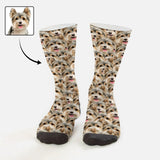 Personalised Socks with Dog Face Funny Printed Photo Pet Socks Custom Sublimated Crew Socks