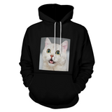 Custom Pet Face Hoodie Pet Photo Black Hoodie with BG Unisex Hooded Pullover Personalized Face Loose Hoodie Top Plus Size for Him Her