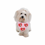 Custom Face Love Heart Pink Couple Pet Bandana