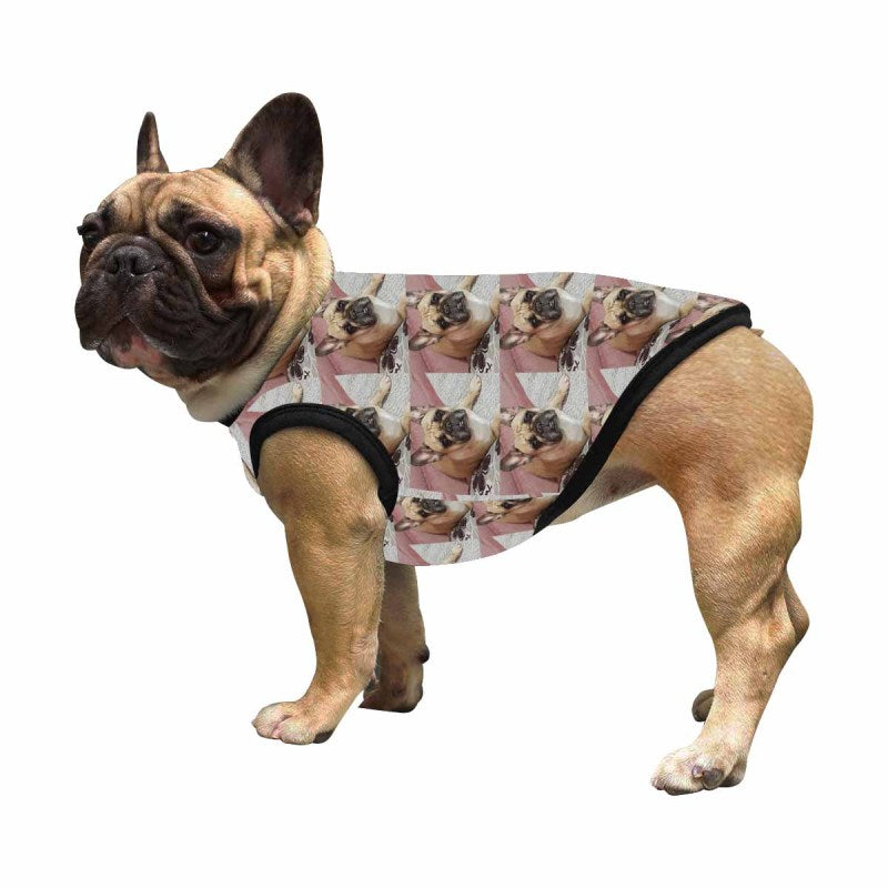 Custom Photo Seamless All Over Print Pet Tank Top Personalized Pet Clothes Dog T Shirt With Your Photo