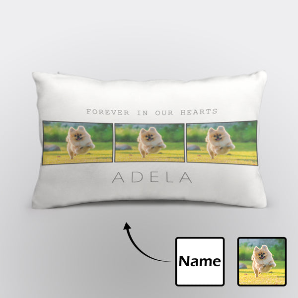 Custom Photo&Name Forever Pillow Case Personalized Pet Collage Pillow Cover