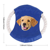 [Up to 4 Colors] Custom Face Cotton Rope Frisbee Personalized Dog Toy For Dog Puppy Gift For Dog Lover