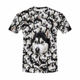 Custom Pet Face Smash Shirt with Pictures Men's All Over Print T-shirt