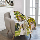 Custom Photo&Name My Love Ultra-Soft Micro Fleece Blanket, Customized Throw Blanket