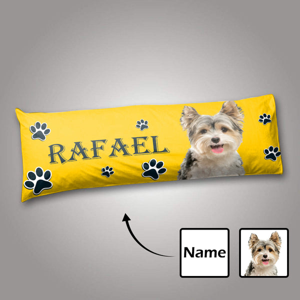 Design Body Pillow Cover with Picture on It Custom Pet Face&Name Dog Body Pillow Case 20inx54in