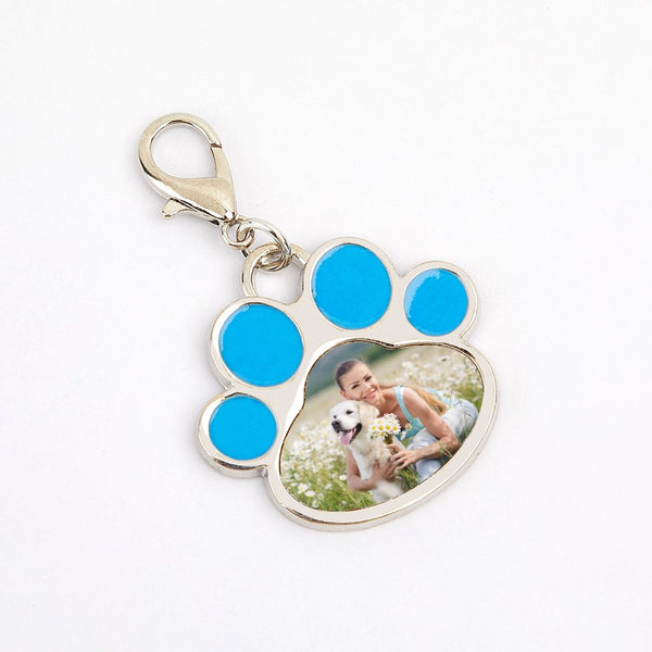 Custom Photo Stainless Steel Paw Pendant Personalized Gift for Pet Lover