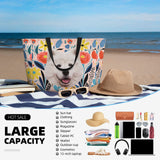 Custom Pet Face Large Capacity Beach Travel Bag Large Capacity Beach Bag with Wet Pocket