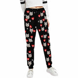 [High Quality] Custom Pet Face Love Heart Sweatpants Personalized Casual Sweatpants