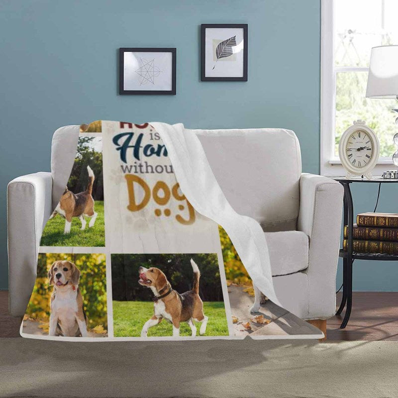 Custom Photo My Dog Ultra-Soft Micro Fleece Blanket, Customized Throw Blanket