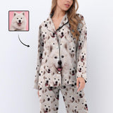 Custom Face Pajamas My Lovely Dog Sleepwear Personalized Women's Long&Short Sleeve Pajama Set