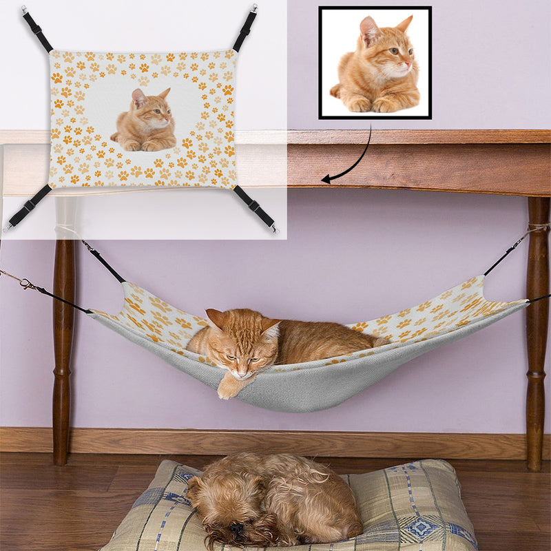 Custom Face Heart Photo Pet Hammock Soft Pet Bed Personalized Gift For Cat Puppy