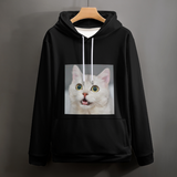 Custom Pet Face Hoodie Pet Photo Black Hoodie with BG Unisex Hooded Pullover Personalized Face Loose Hoodie Top Plus Size for Him Her