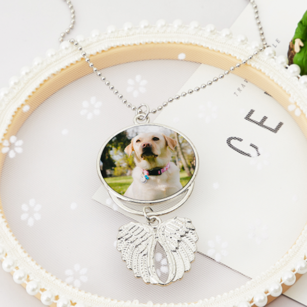 Custom Photo Angel Wings Necklace Personalized Jewelry Gift For Per Lover