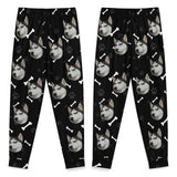 [For Kid&Adult] Personalized Face Dog Bone Multiple Color Paw Print Sleepwear Personalized Women's&Men's Long Pajama Pants