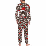 Discount - limited time Custom Face Seamless Christmas Hat Sleepwear Personalized Family Slumber Party Matching Long Sleeve Pajamas Set