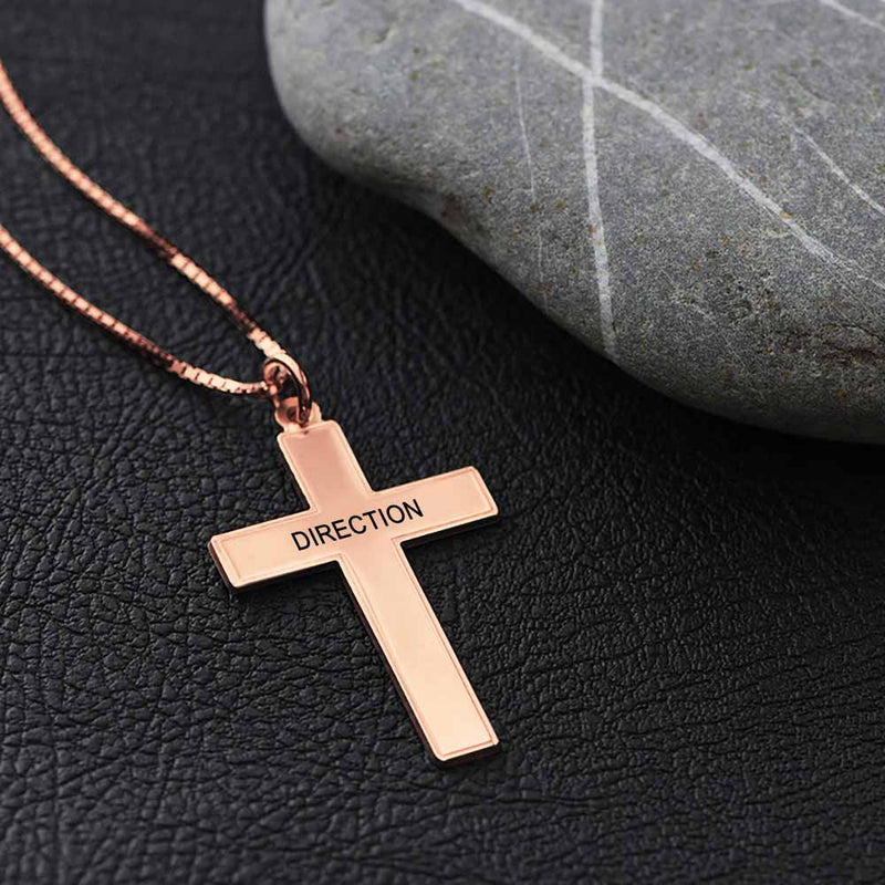 Custom Text  Cross Necklace Pet Loss Memorial Personalized Necklace Gift